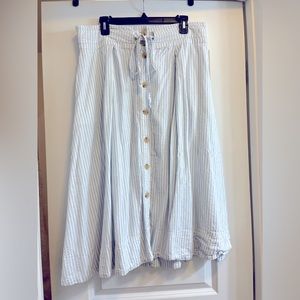 a new day white and blue striped skirt